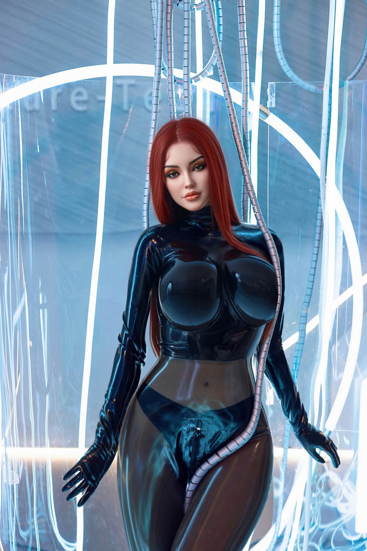 Rosretty Doll | 169cm/5ft5 Huge Breasts Enigmatic Cyberpunk Red-hair Cosplay Realistic TPE Sex Doll - Nova (In Stock US)