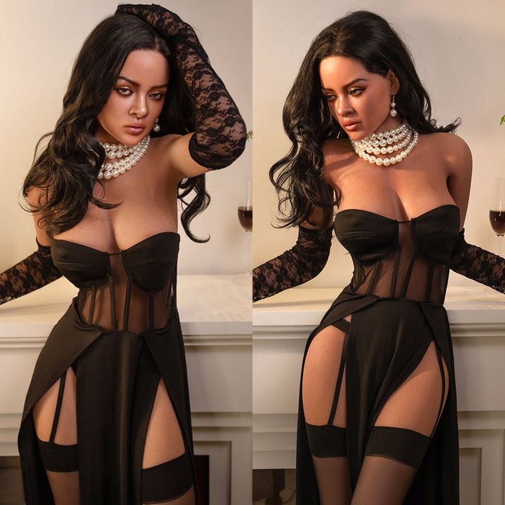 166cm/5ft4 African American Small Boobs Lifelike Mature Sex Doll - Rihanna