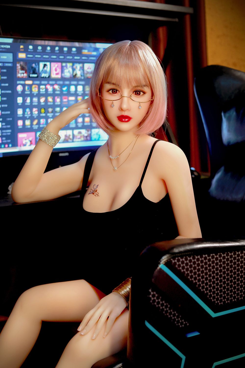 SY Doll | 165cm/5ft5 Big Breasts Mature Pink Short Hair Lifelike TPE Sex Doll - Jamie