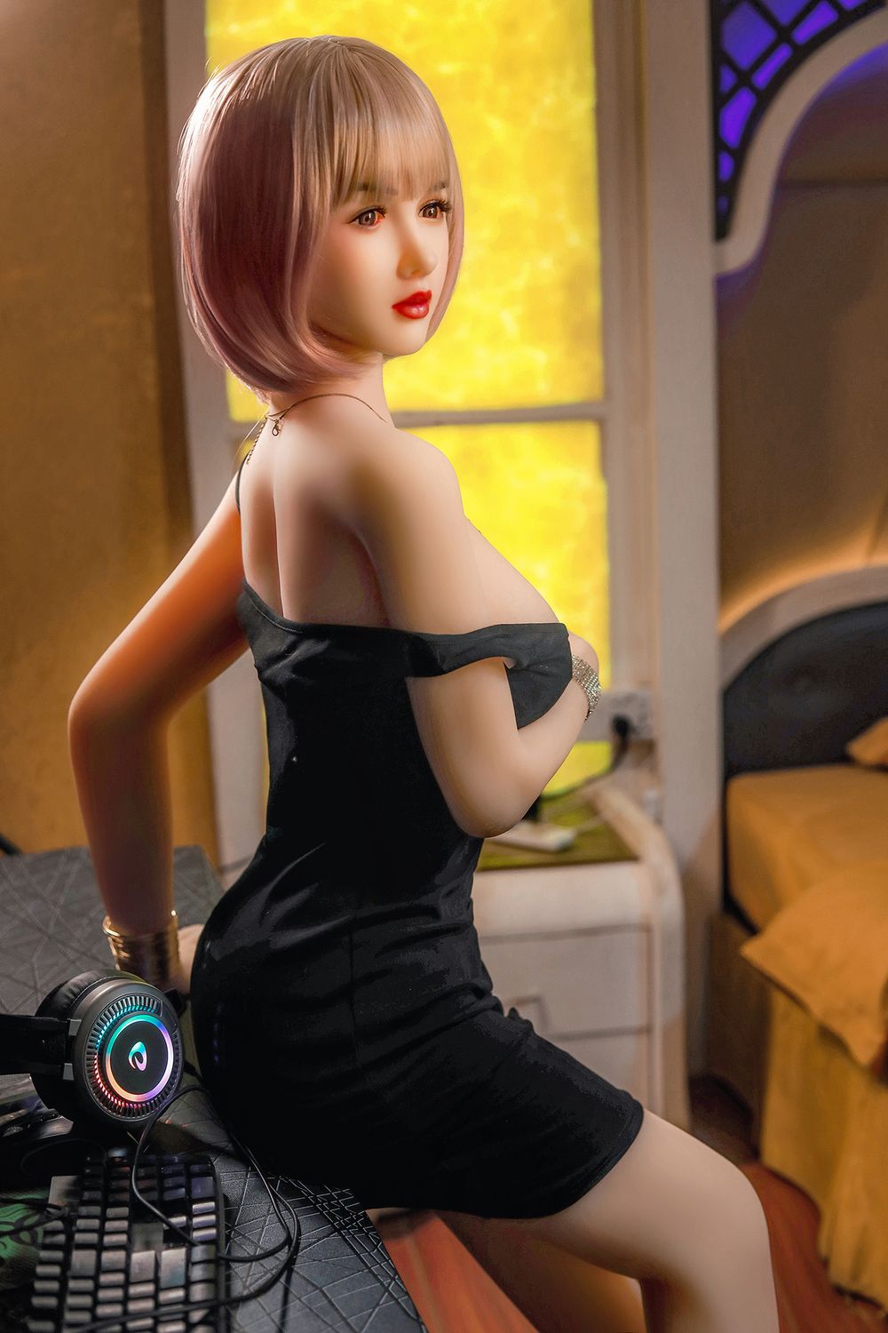 SY Doll | 165cm/ 5ft5 Big Breasted Mature Pink Short Hair Lifelike Sex Doll - Jamie