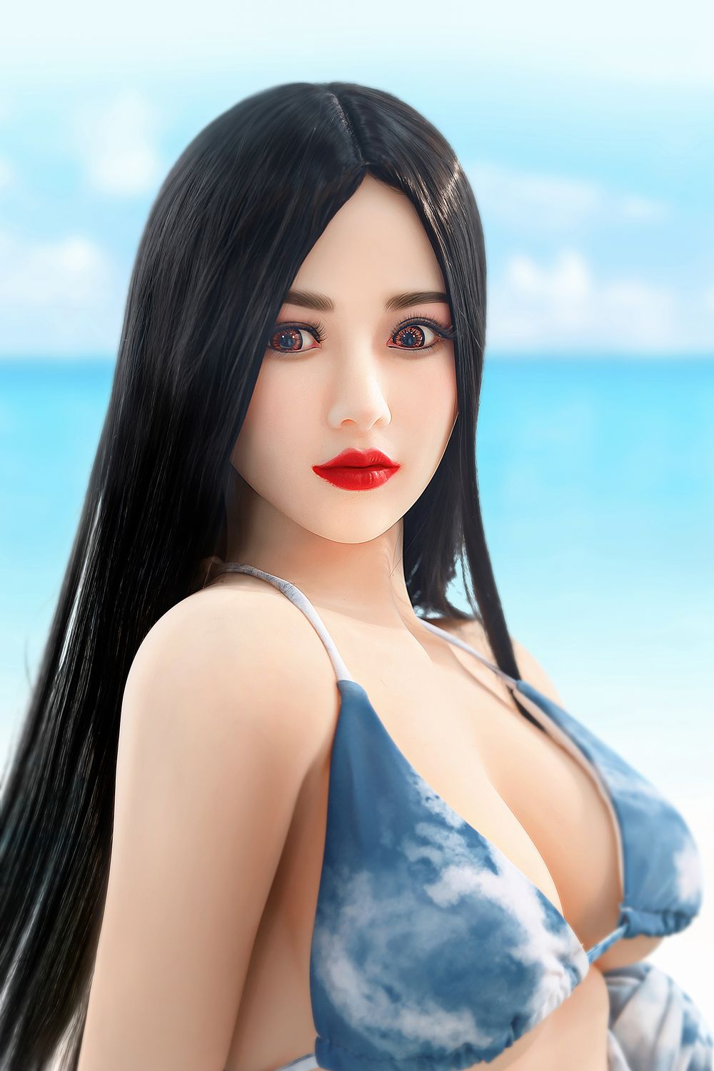 SY Doll | Asiatische 166 cm/5ft5 Strandbadeanzug Kleine Brüste Lebensechte TPE Sexpuppe - Lillia