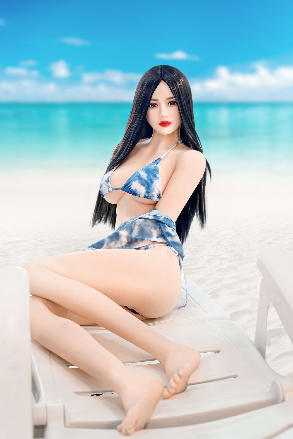 SY Doll | Asiatische 166 cm/5ft5 Strandbadeanzug Kleine Brüste Lebensechte TPE Sexpuppe - Lillia