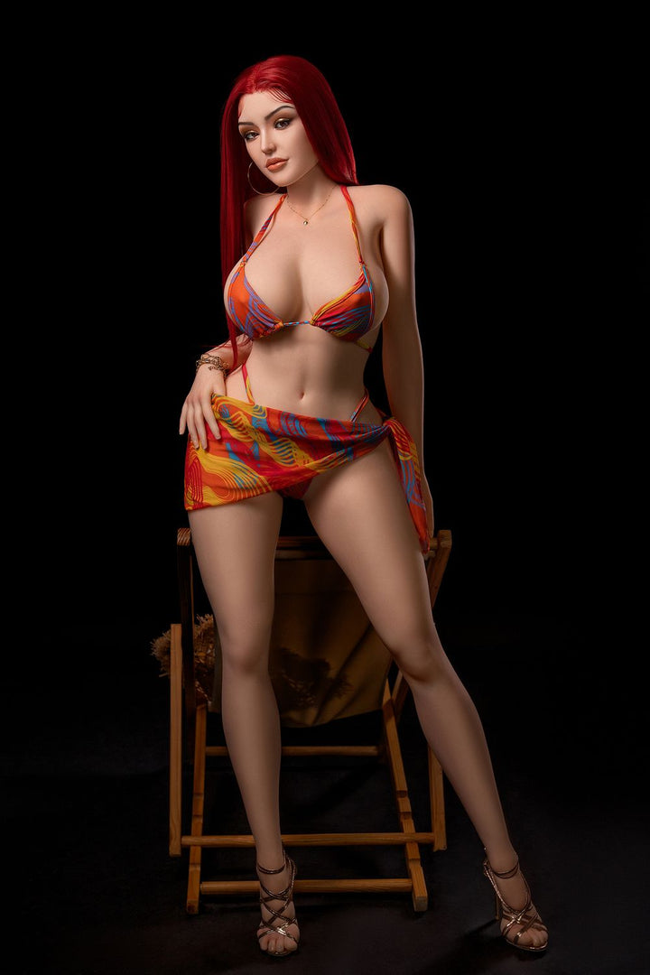 169cm/5ft7 Red Hair Mature Huge Boobs Lifelike Love Doll - Helen