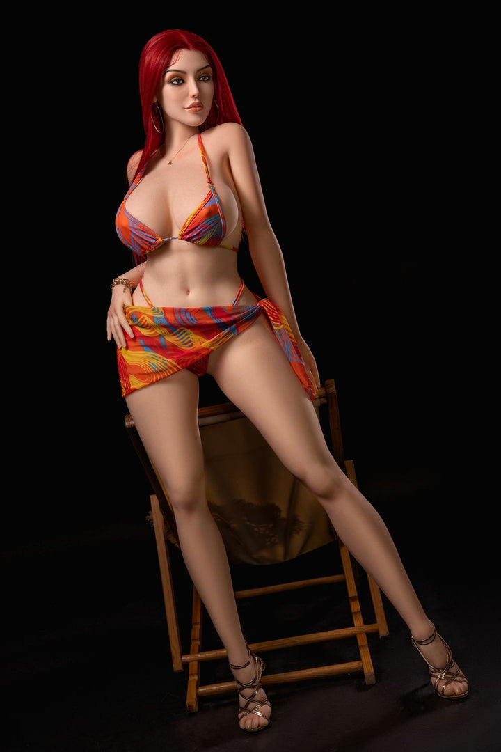 169cm/5ft7 Red Hair Mature Huge Boobs Lifelike Love Doll - Helen