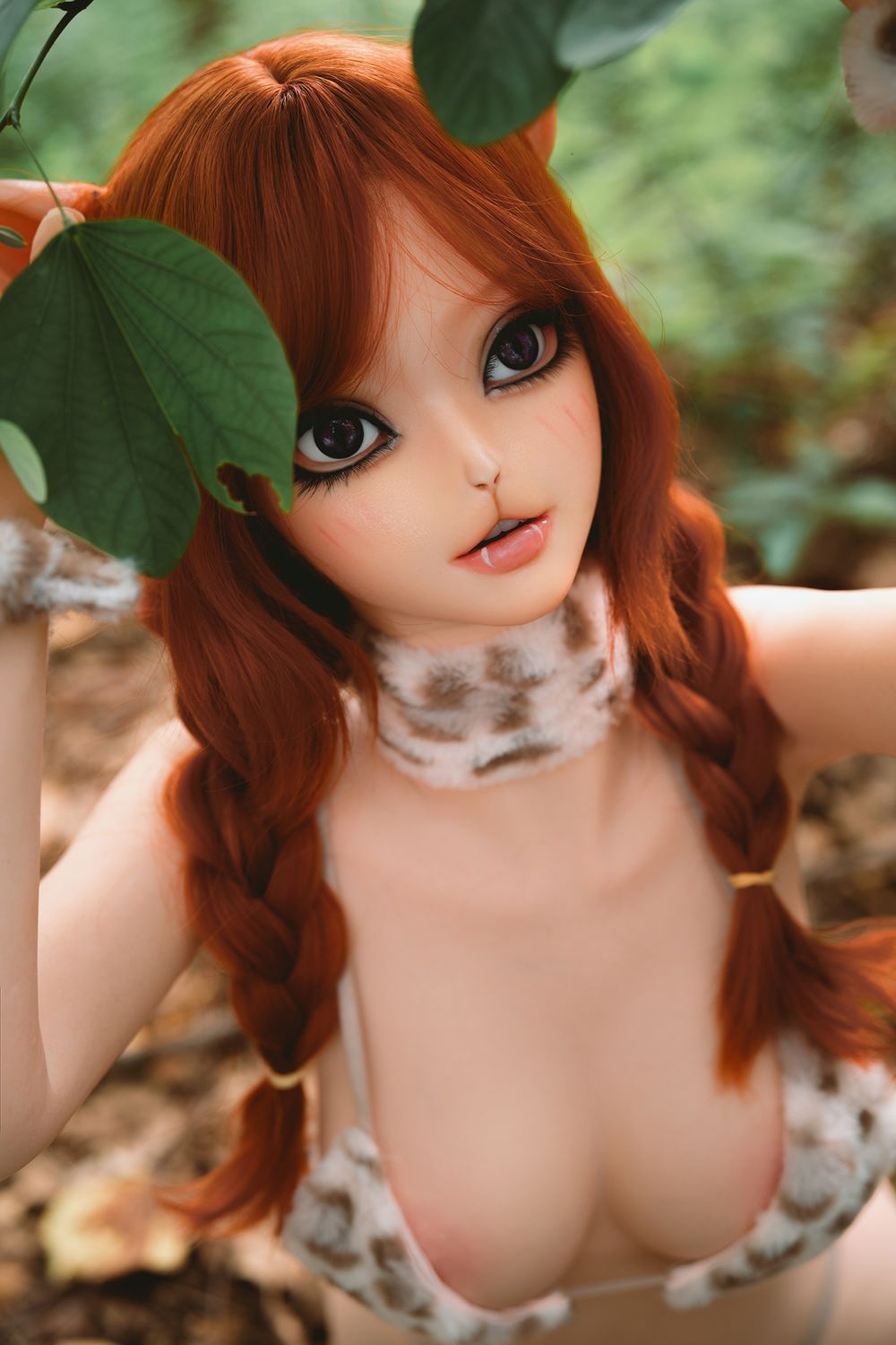 SY Doll | 152cm/4ft99 Small Breasts Jungle Huntress Cunning Fox Cosplay Silicone Head Sex Doll - Josie