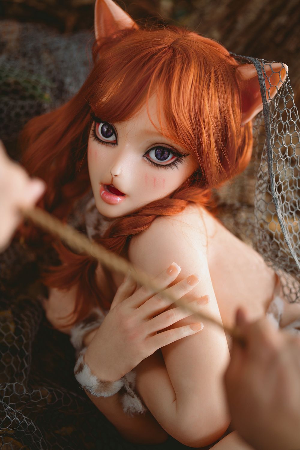 SY Doll | 152cm/4ft99 Small Breasts Jungle Huntress Cunning Fox Cosplay Silicone Head Sex Doll - Josie