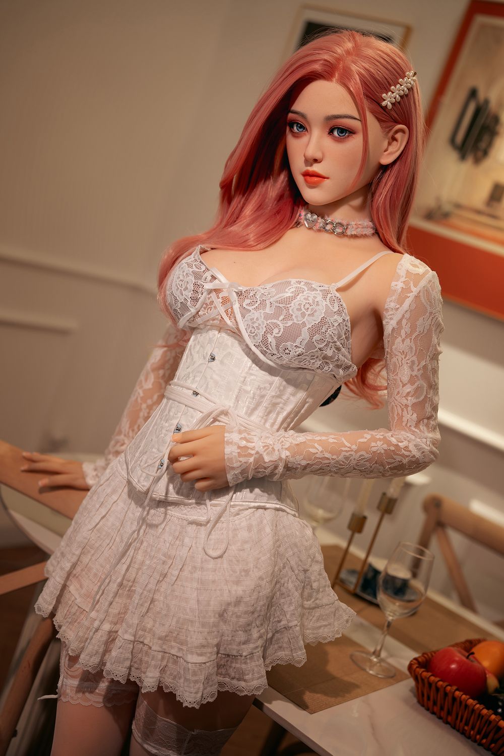 SY Doll | Asian 160cm/5ft3 Lovely Pink Hair Big Breasts Sex Doll - Sarah