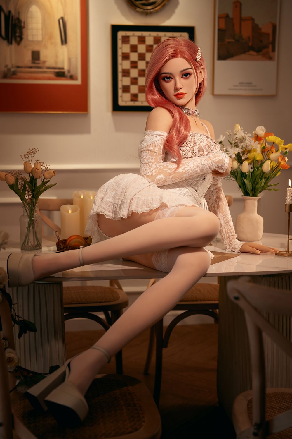 SY Doll | Asian 160cm/5ft3 Lovely Pink Hair Big Breasts Sex Doll - Sarah