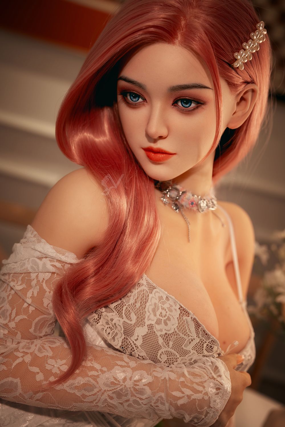 SY Doll | Asian 160cm/5ft3 Lovely Pink Hair Big Breasts Sex Doll - Sarah