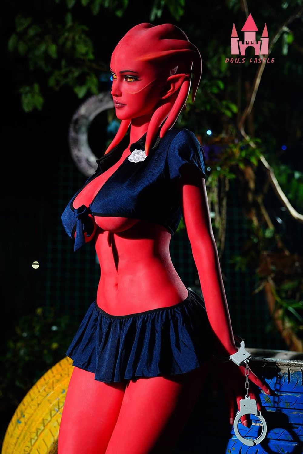 Dolls Castle | 160cm/5ft3 Small Breasts Red Alien Warrior Realistic Full TPE Sex Doll - Stella (In Stock US)