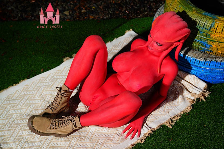 Dolls Castle | 160cm/5ft2 Red Alien Fantasy Cosplay Sex Doll - Zara (In Stock EU)