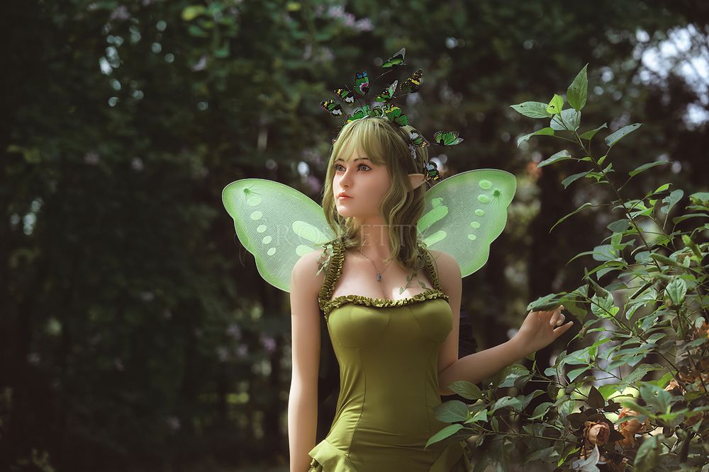 Rosretty Doll | 160cm/5ft3 Big Breasts Enchanted Forest Elf-Ears Green Fairy Realistic TPE Sex Doll - Lyra