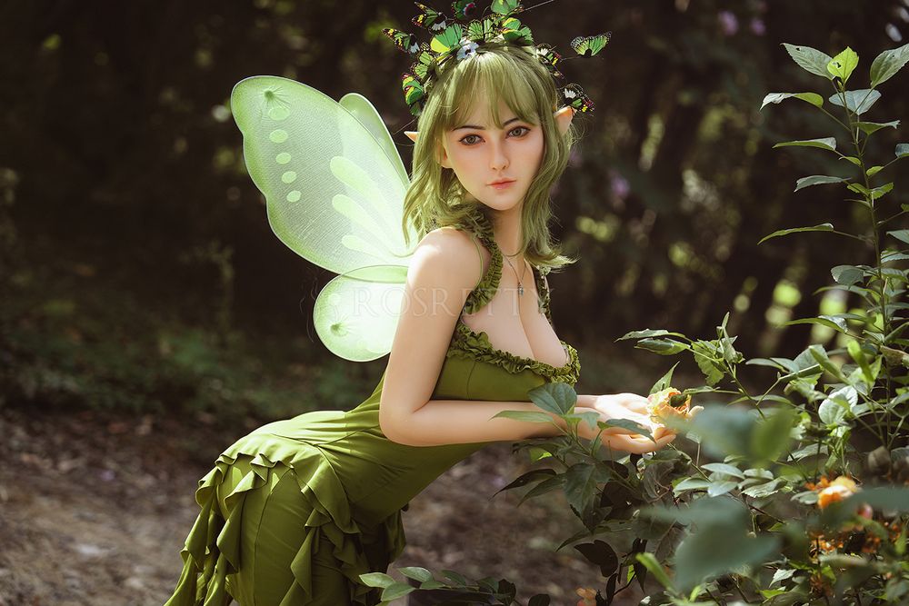 Rosretty Doll | 160cm/5ft3 Big Breasts Enchanted Forest Elf-Ears Green Fairy Realistic TPE Sex Doll - Lyra