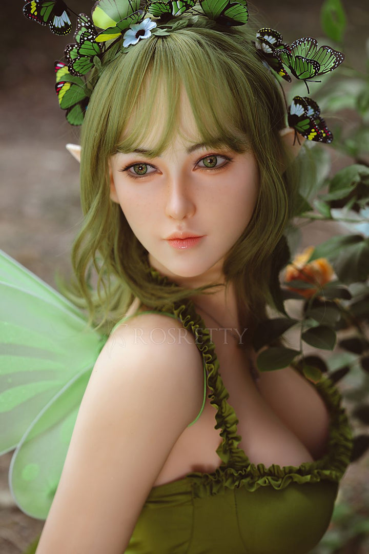 Rosretty Doll | 160cm/5ft3 Big Breasts Enchanted Forest Elf-Ears Green Fairy Realistic TPE Sex Doll - Lyra