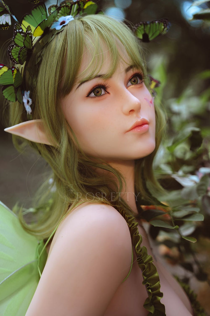 Rosretty Doll | 160cm/5ft3 Big Breasts Enchanted Forest Elf-Ears Green Fairy Realistic TPE Sex Doll - Lyra