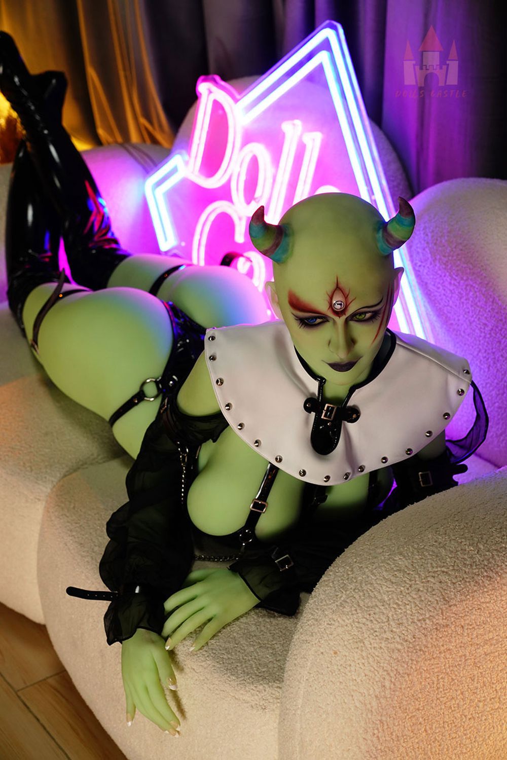 Dolls Castle | 168cm/5ft6 Big Breasts Green Female Orc Lifelike Full TPE Sex Doll - Oola (In Stock US)