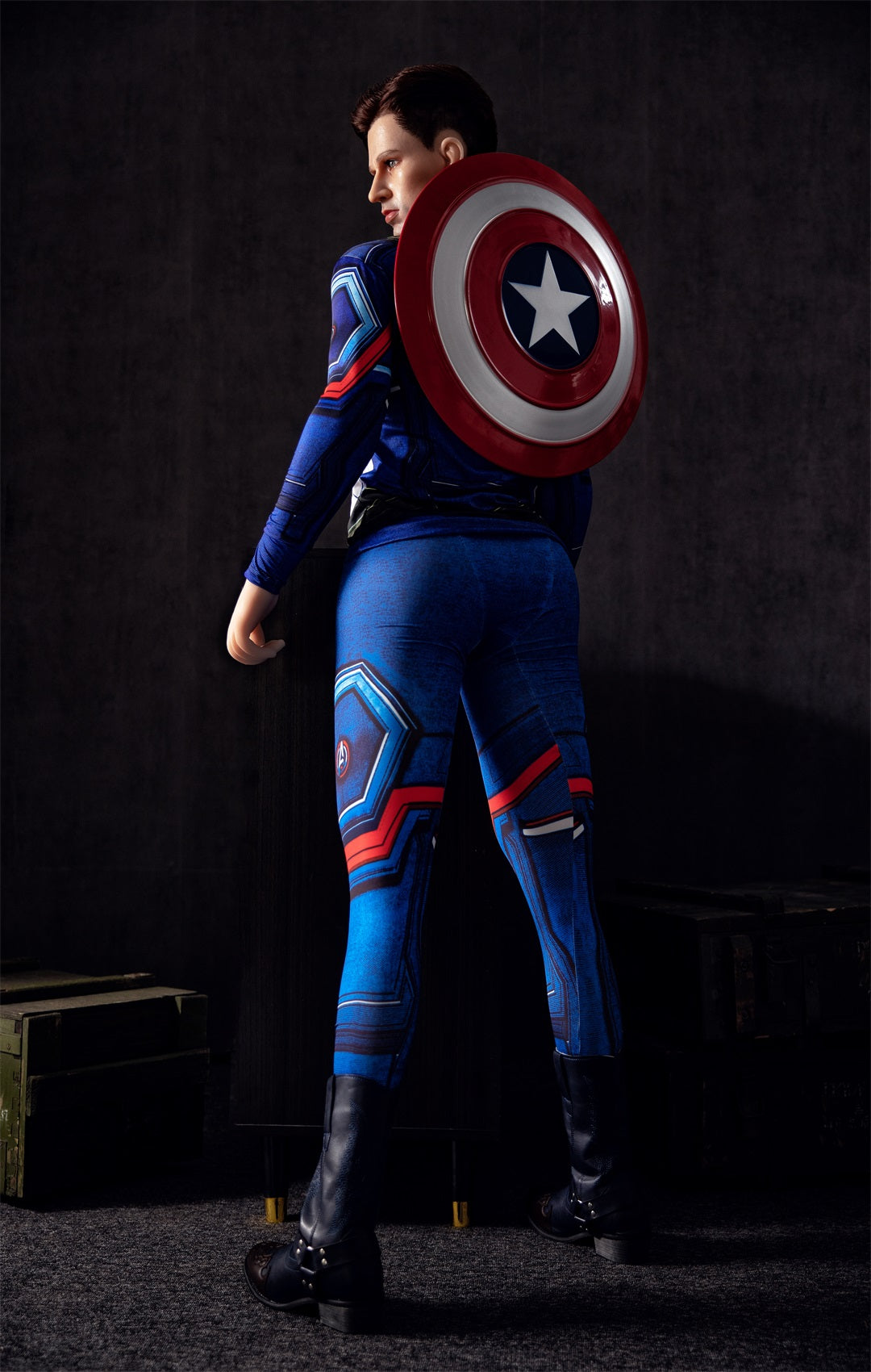 5ft3 / 160cm Captain America Poupée Sexuelle Mâle Pour Femmes - Enio