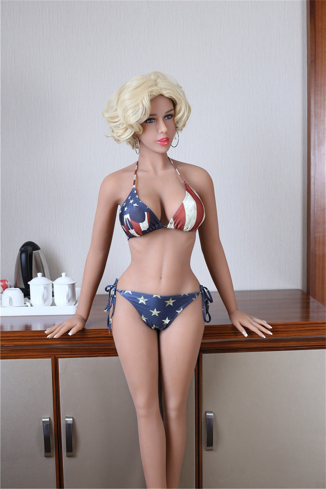 AF Doll | 5ft2 (158cm) Top Quality TPE Sex Doll with Short Golden Hair - Brielle