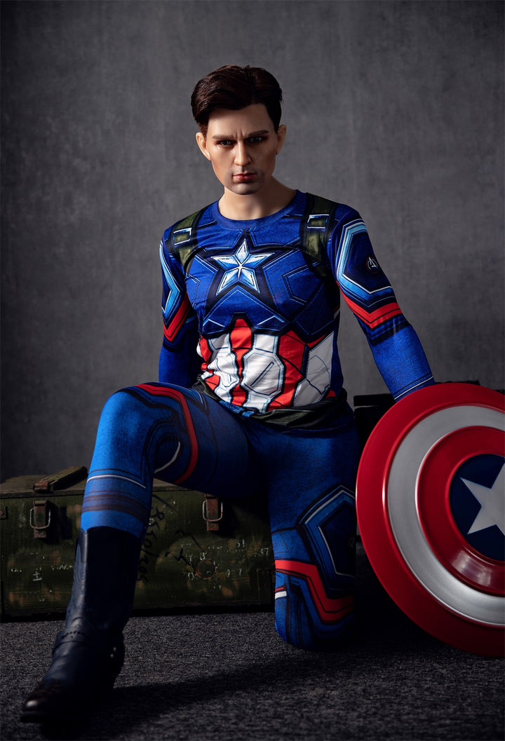 5ft3 / 160cm Captain America Poupée Sexuelle Mâle Pour Femmes - Enio