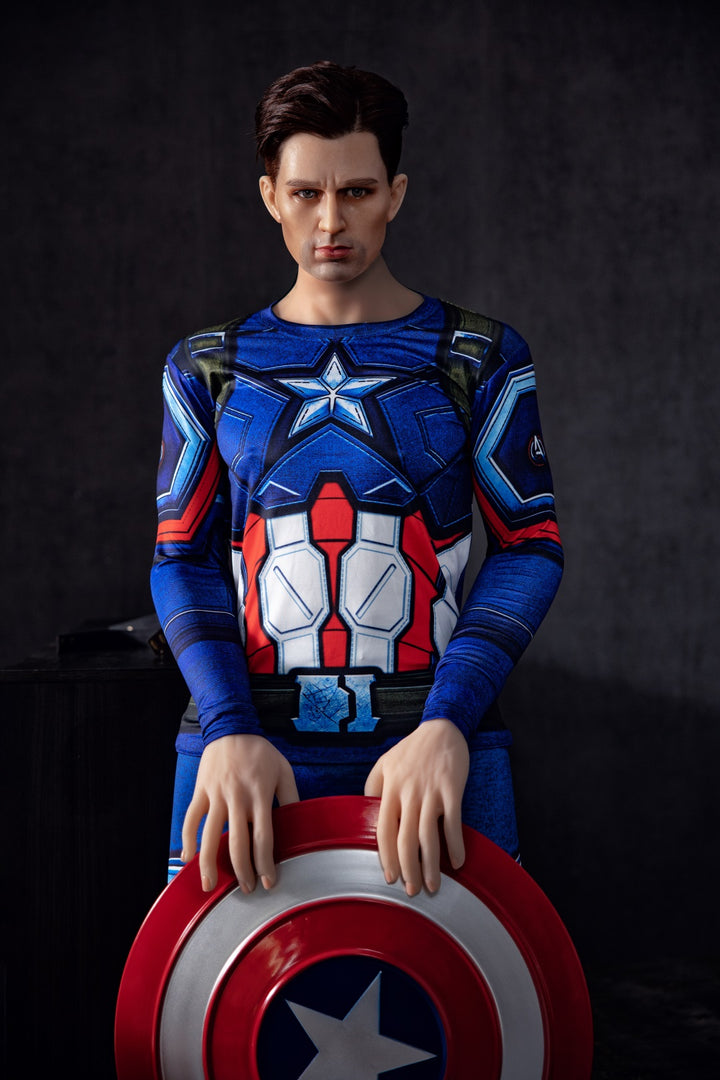 5ft3 / 160cm Captain America Poupée Sexuelle Mâle Pour Femmes - Enio