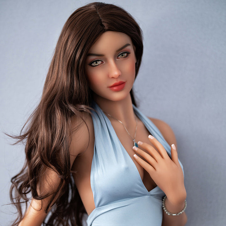 SY Doll | 166 cm/5 Fuß 5 Süße, lebensechte Sexpuppe mit langem, lockigem Haar – Oakley (Auf Lager in den USA)