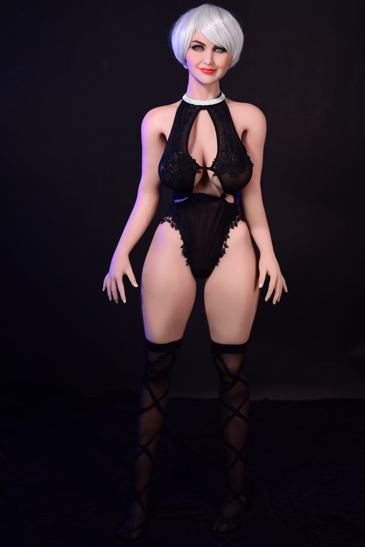 6YE | 5Ft 1/156cm White Short Hair Huge Hips Sex Doll - Rosalie