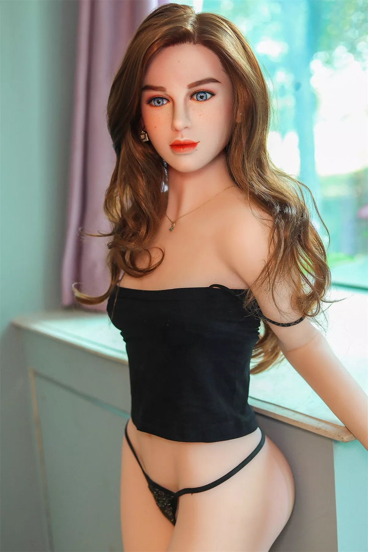 5Ft 3(159cm) A Cup Freckle Style Realistic Sex Doll - Ambre（3 Sizes）