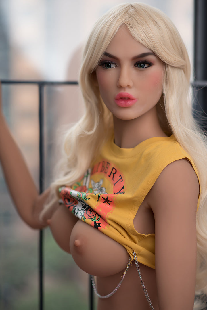 6YE | 5ft5/165cm Big Boobs White Hair Fashion Sex Doll - Amelia