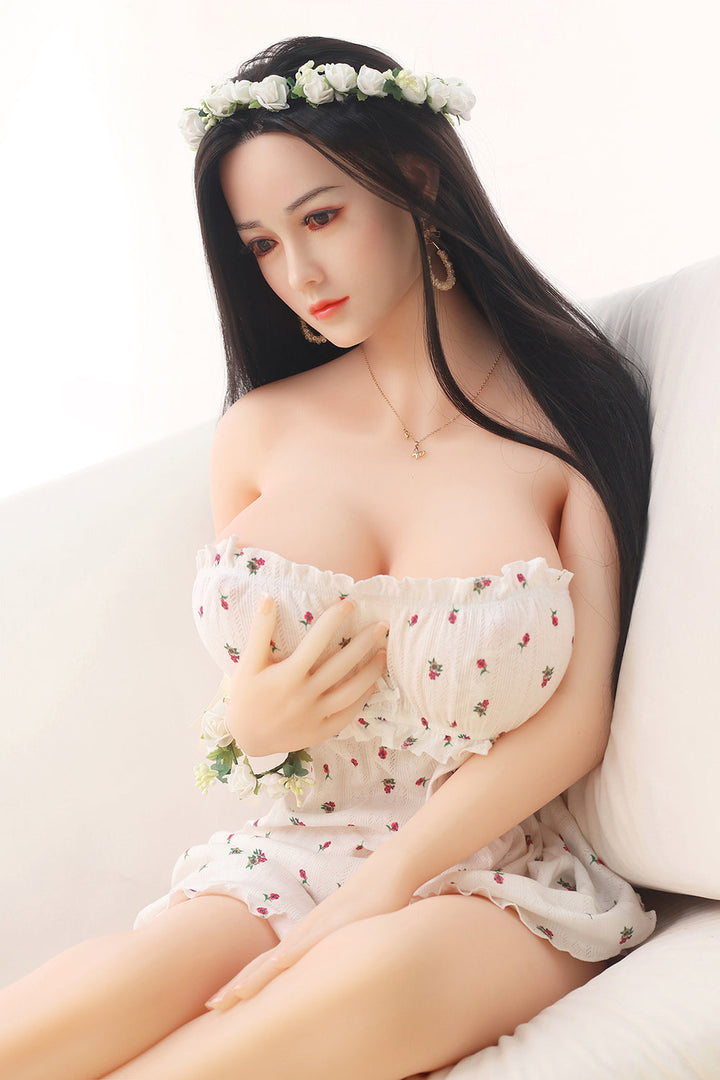 SY Doll | 158 cm große chinesische Sexpuppe mit großen Brüsten und langen schwarzen Haaren - Sufi