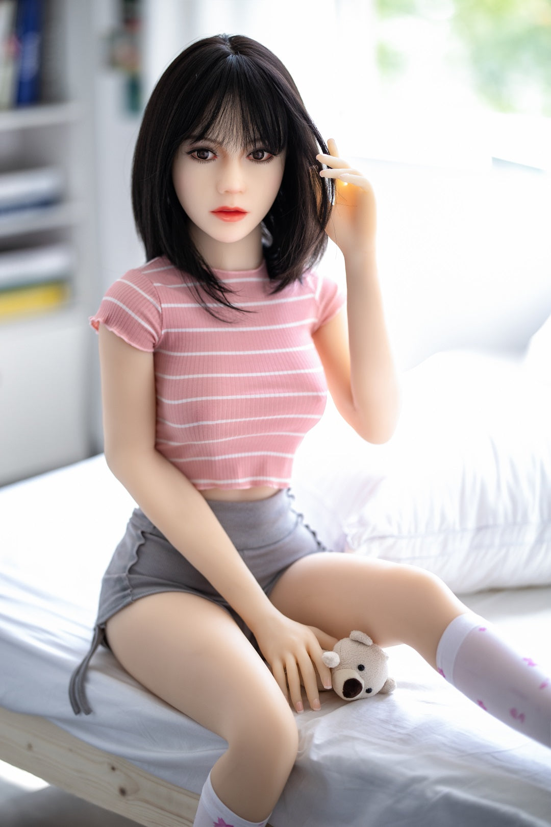 150cm / 4ft11 Asian Style Small Breast Realistic Sex Doll - Libert(3 sizes)