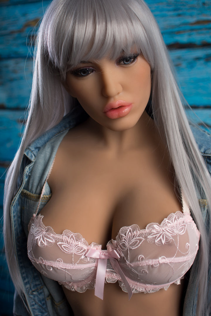 6YE | 5ft3/160cm Big Boobs Grey Hair Cowgirl Sex Doll - Reina