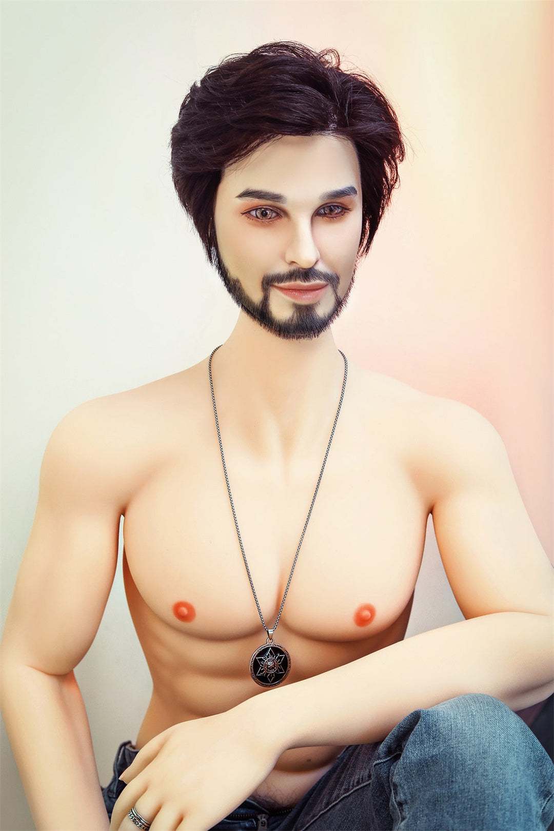 5ft 4 (162cm) Enthusiastic Bearded Style Male Sex Doll - Micheal