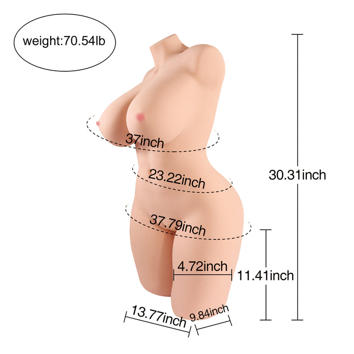 70.5lb Sex Doll Torso - Mona (In Stock US)