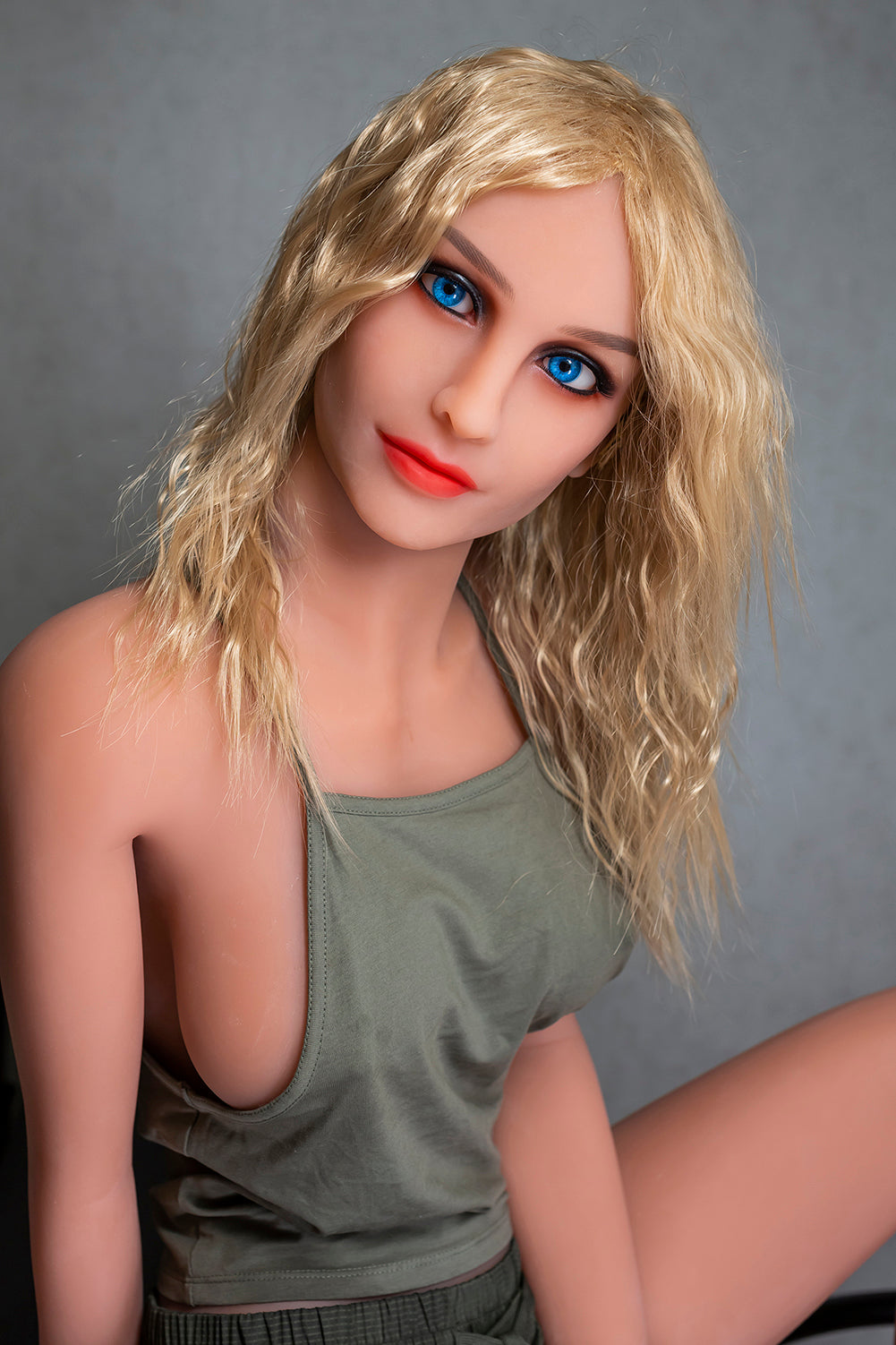 166cm (5ft6) Stunning Beautiful Sex Doll With Blonde Curly Hair - Canna