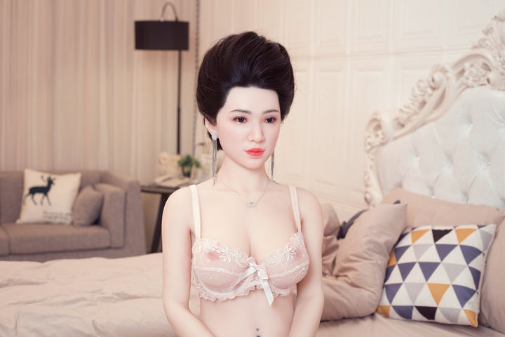 AF Doll | 160 cm asiatische Sexpuppe mit Silikonkopf und großen Brüsten - Bidery