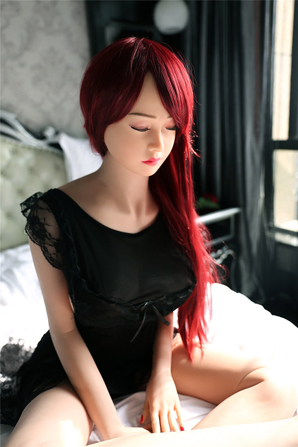 Aibei Doll | 158cm/5ft2 Redhead Eyes Closed Sex Doll - Beverly