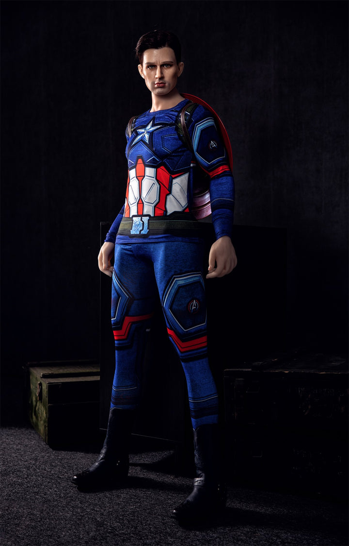 5ft3 / 160cm Captain America Poupée Sexuelle Mâle Pour Femmes - Enio