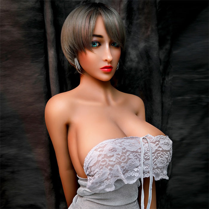 158cm (5ft2) Big Breast Life-Like Sex Doll With Gray Hair - Shelby