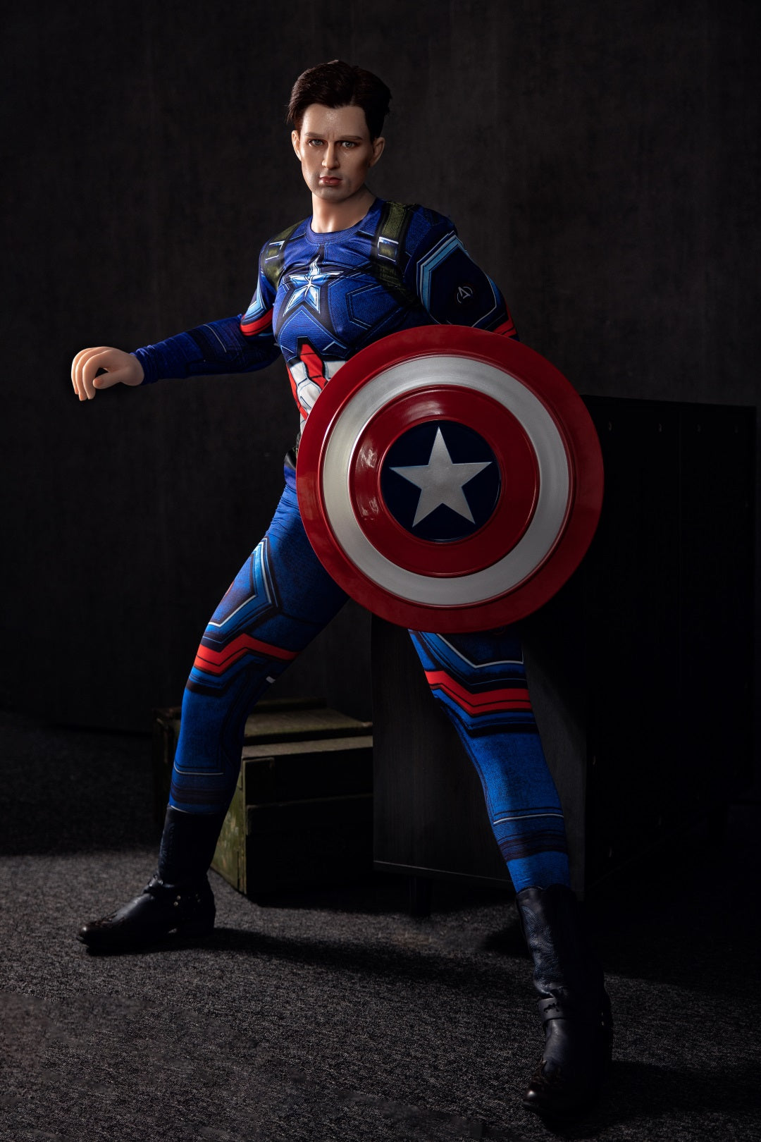 5ft3 / 160cm Captain America Poupée Sexuelle Mâle Pour Femmes - Enio