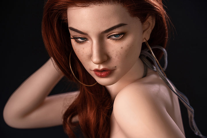 173cm/5ft8 Small Breasts Alluring Red-hair Beauty Lifelike TPE Sex Doll - Patricia